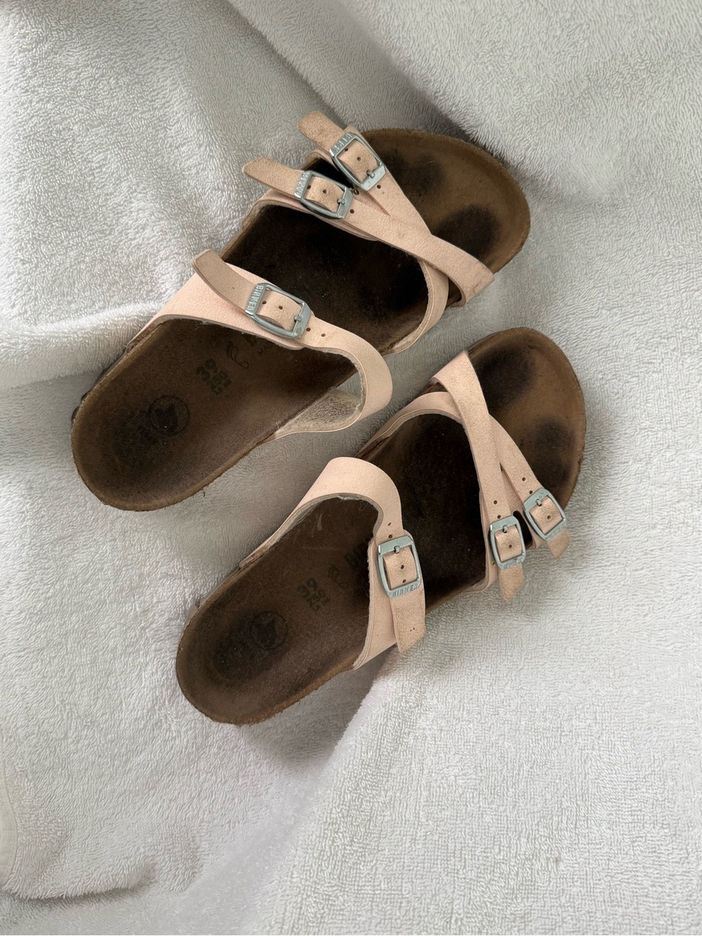 Birkenstock Pale Pink Double Buckle Sandals